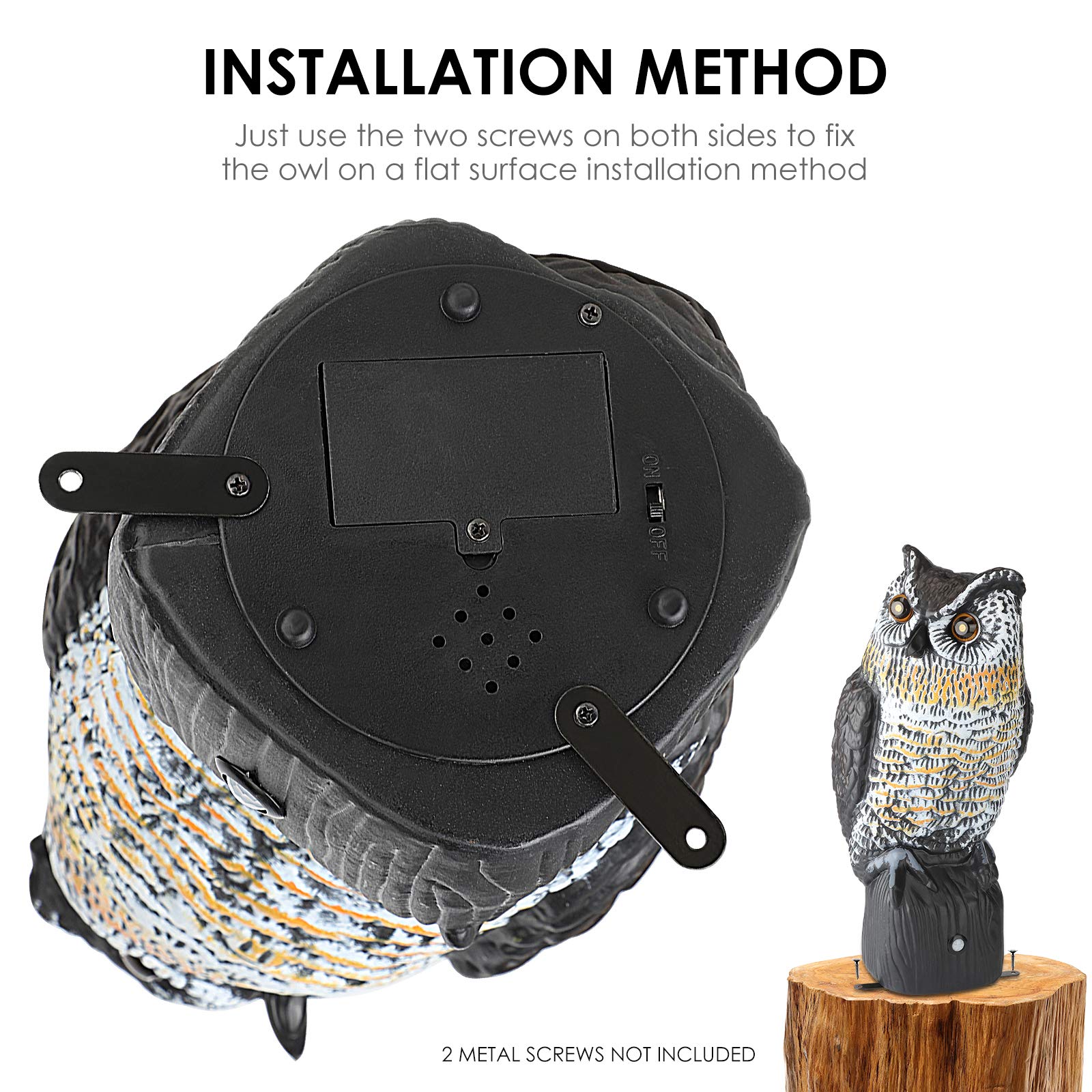 Ruolan Brid Owl easy installation with fence post anchors