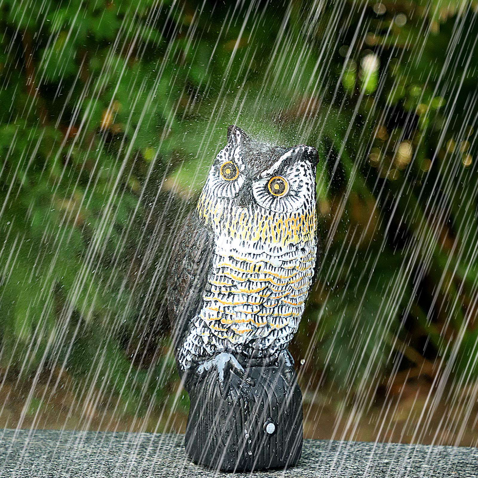 Ruolan Brid Owl sound feature deters pests without daily effort