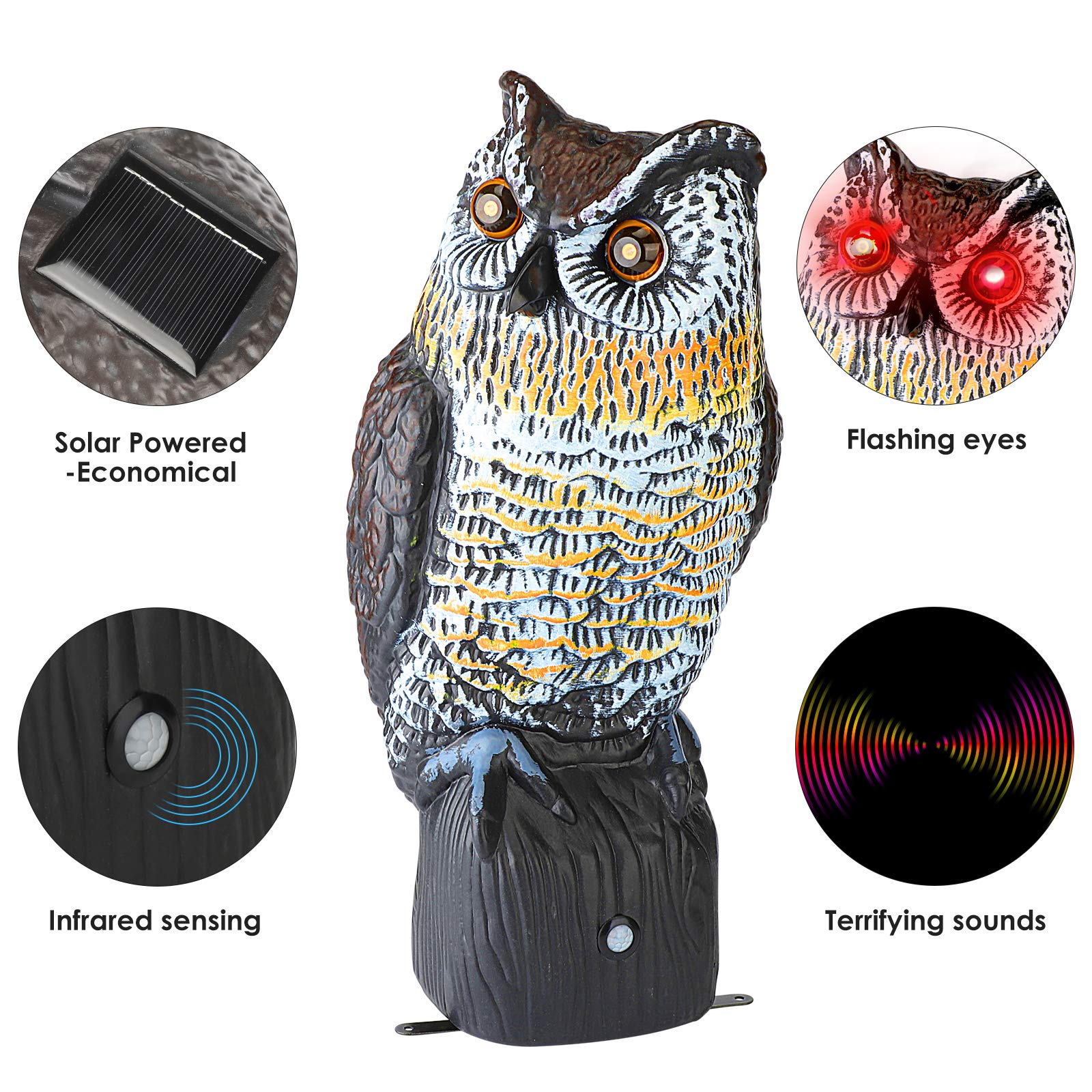 Ruolan Brid Owl weatherproof PE construction for outdoor durability