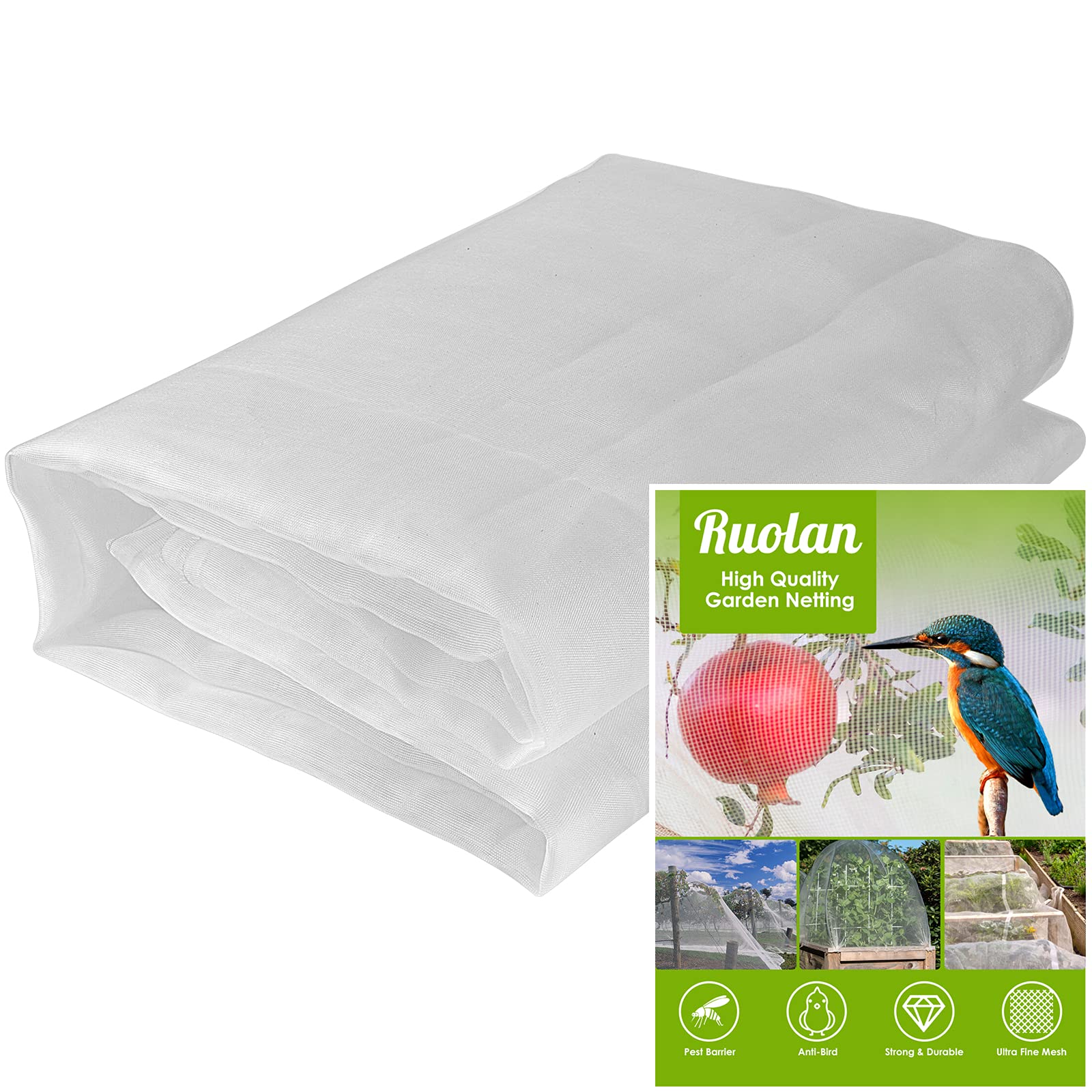 Ruolan garden netting protects vegetables from birds while allowing sunlight to reach plants.