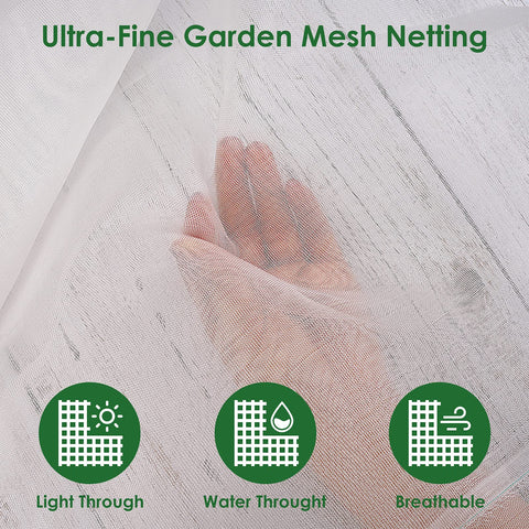Ruolan garden netting allows watering and sunlight through without removing the cover.