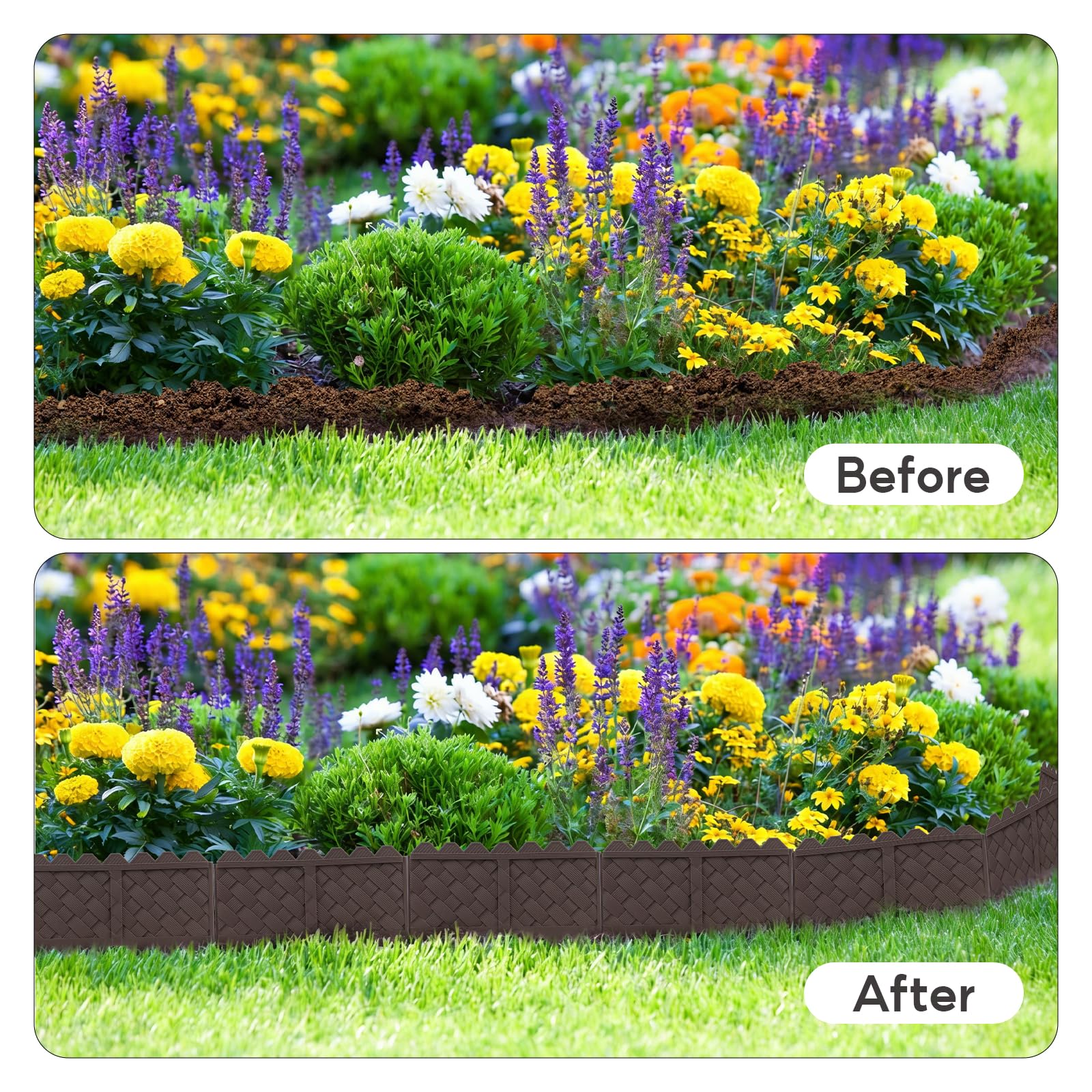 Ruppence anchor stakes 8.5-inch provide secure ground fixation for long-lasting borders.
