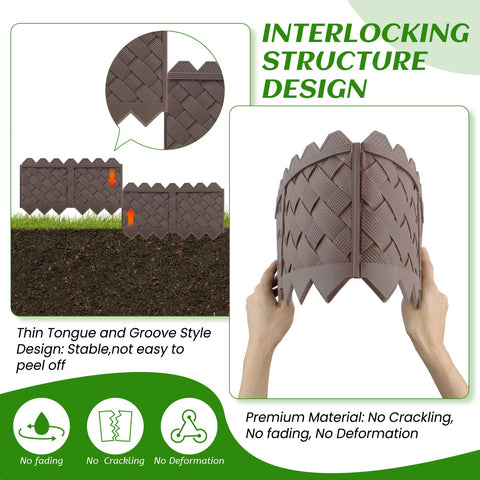 Ruppence border edging design offers flexible shaping for curved garden beds.