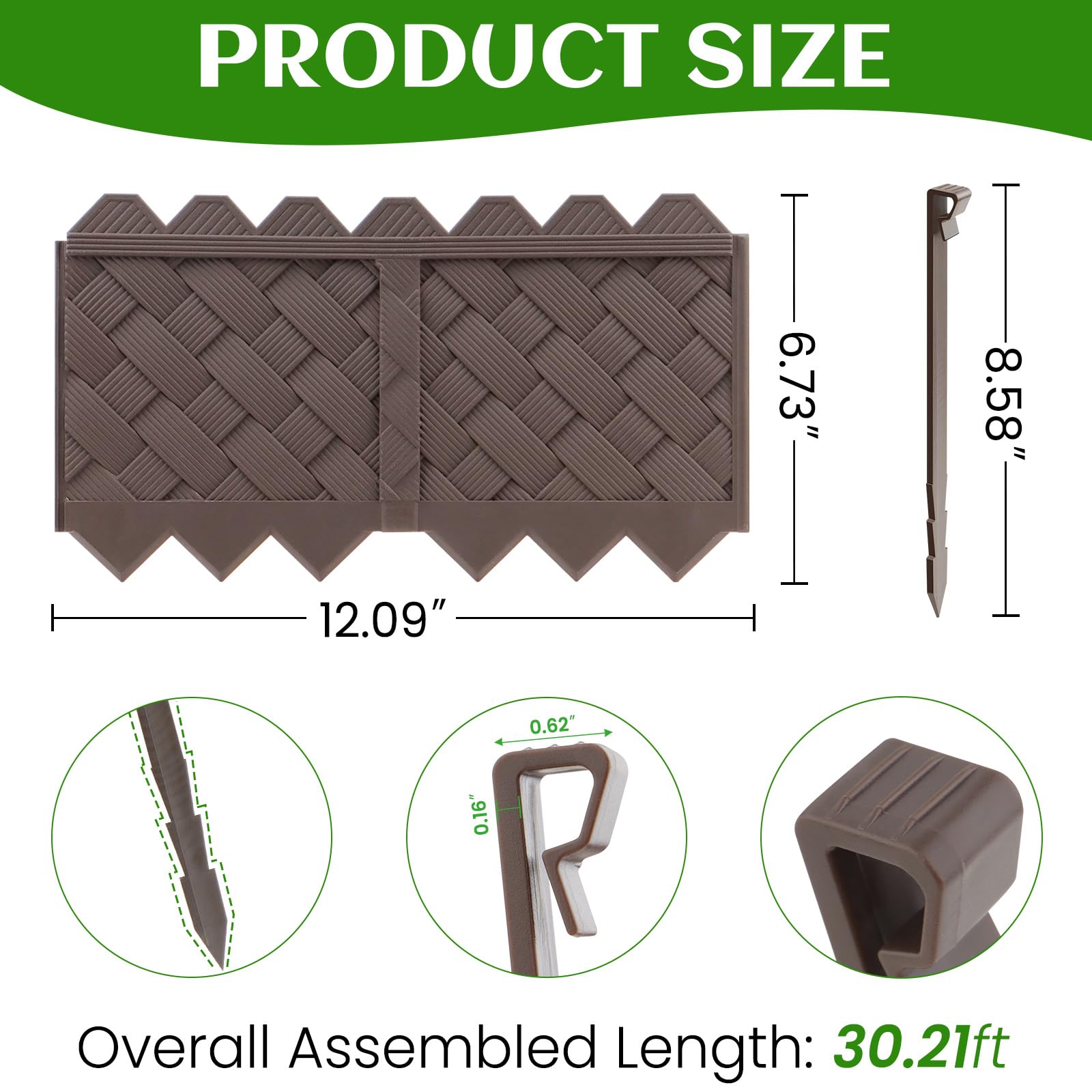 Ruppence border edging for lawns shows quick assembly and durable construction.