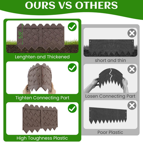 Ruppence durable edgings resist fading and cracking for lasting beauty.