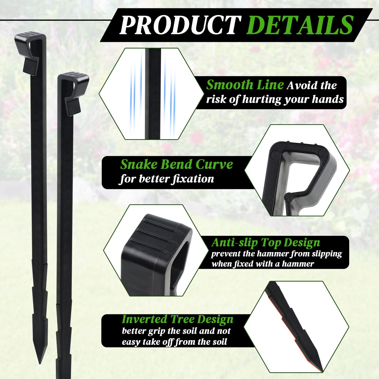 Ruppence easy installation anchor stakes simplify staking lawns and borders
