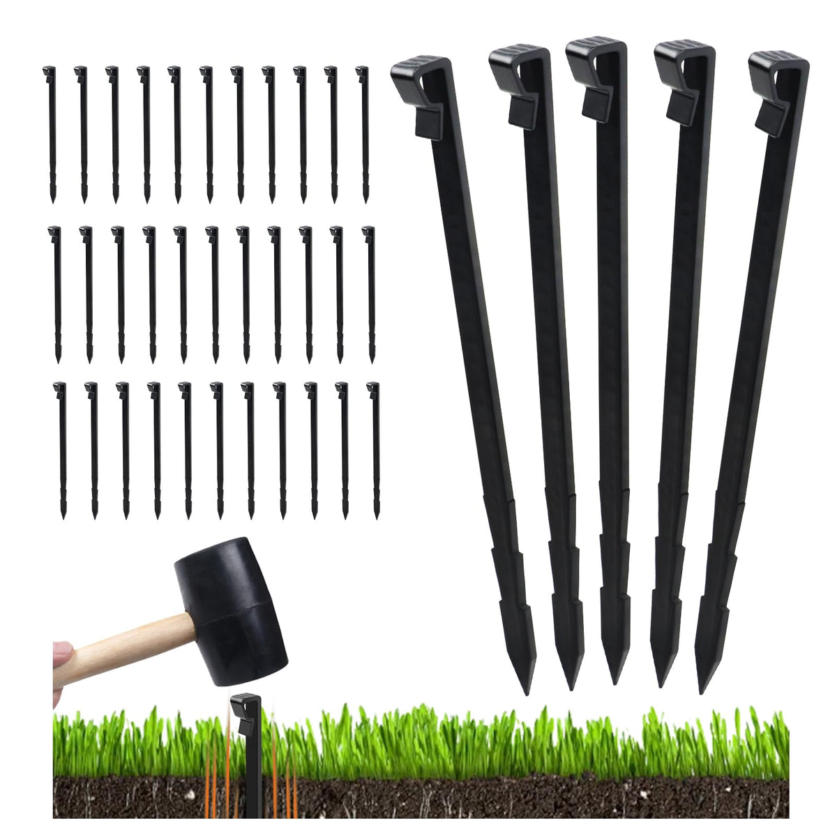 Ruppence landscape edging anchor stakes 8-5 inch securing borders and weed fabric
