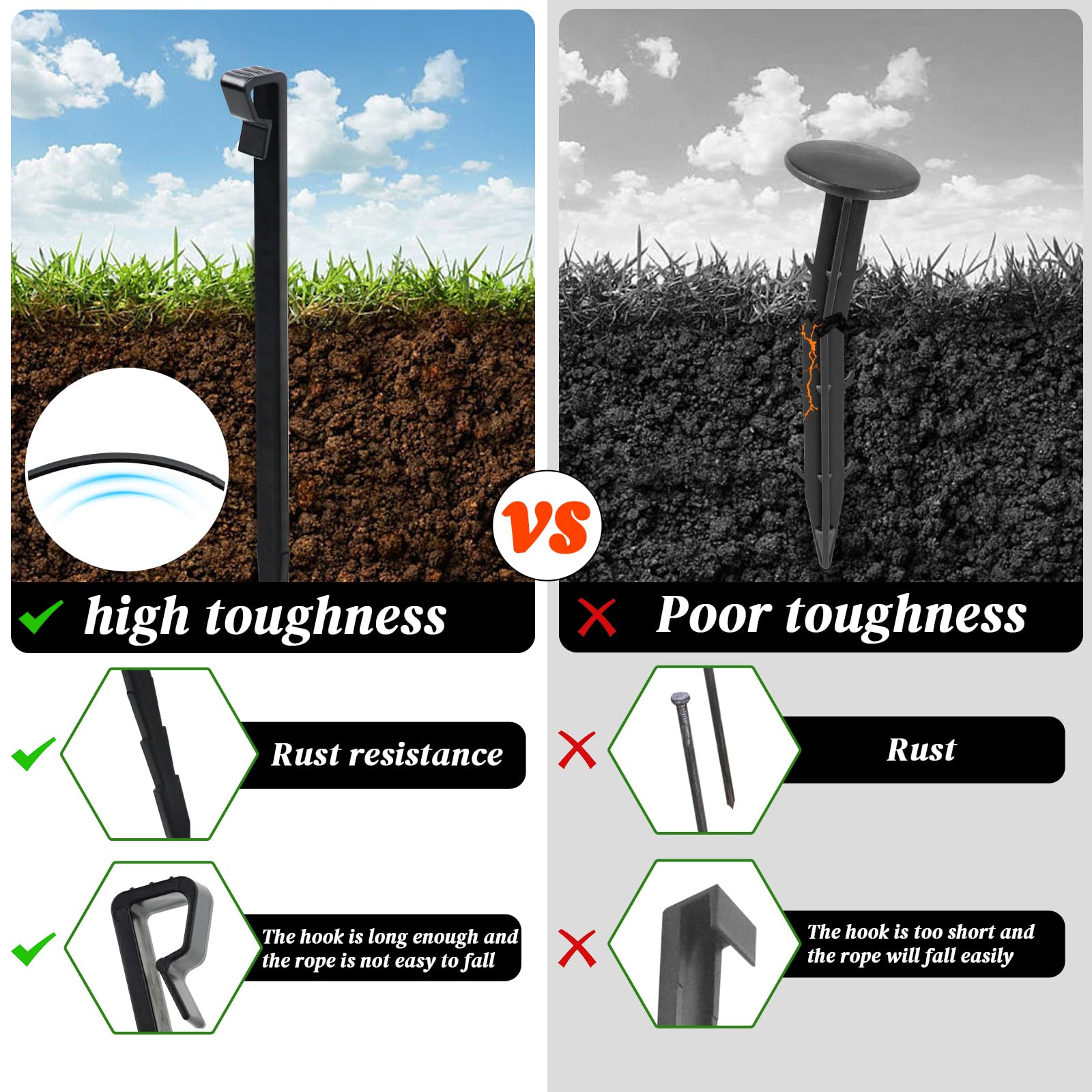 Ruppence weather resistant edging stakes withstand elements for long lasting garden borders