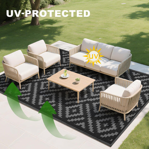 Rurality multi-use mat suitable for decks, gardens, porches.