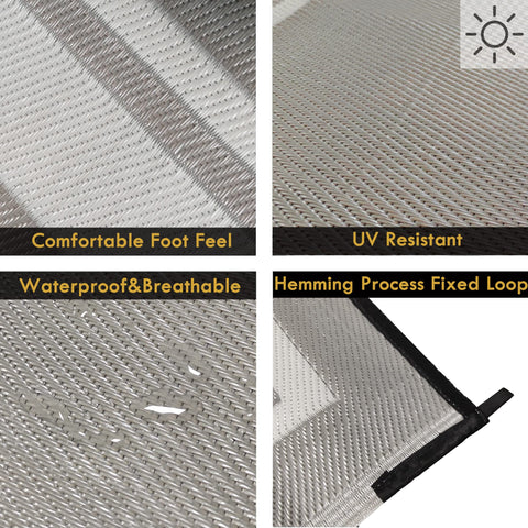 RURALITY Outdoor Rug easy-clean surface for quick spills and dirt