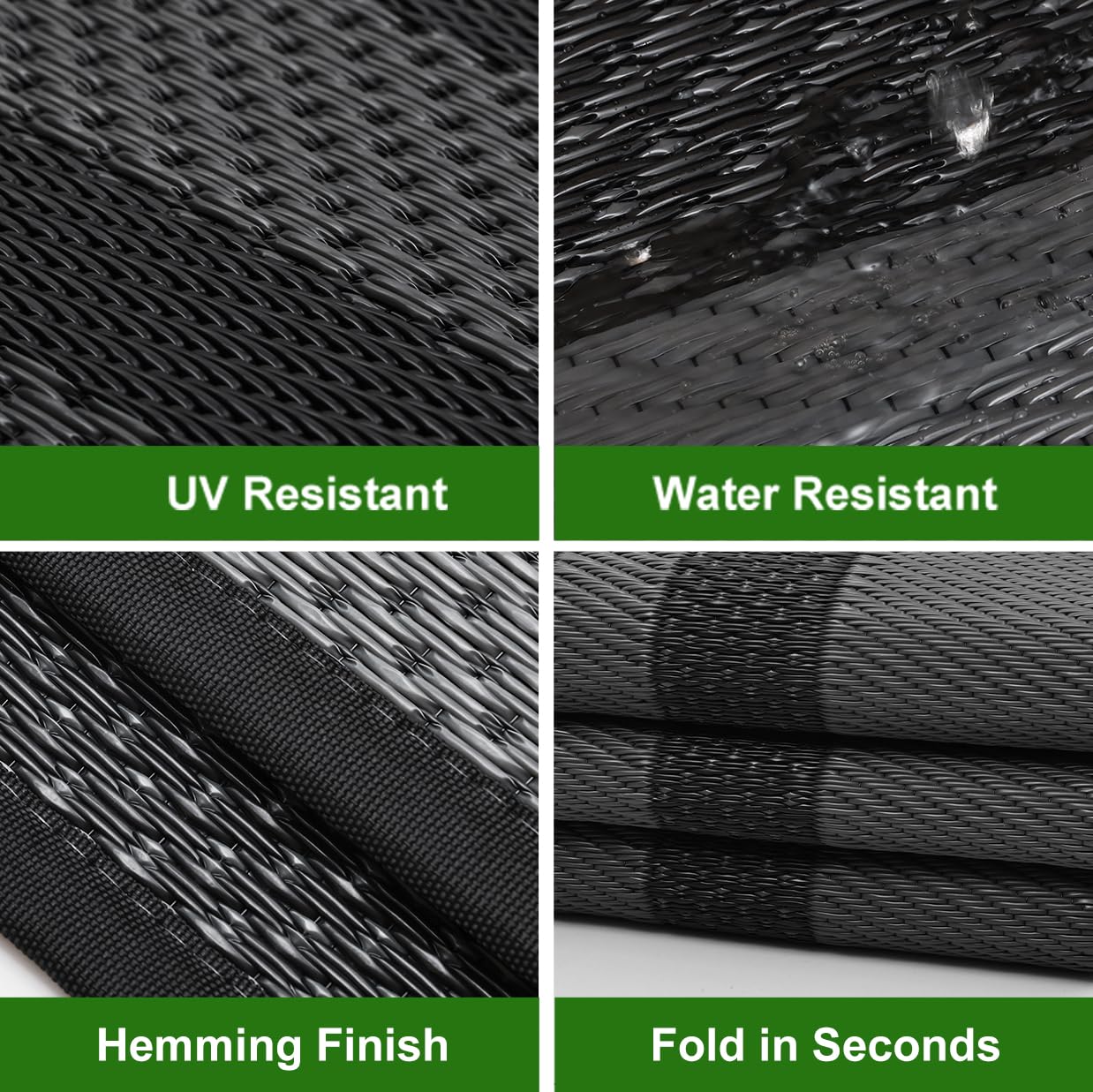 RURALITY lightweight rug rolled for camping or picnics.