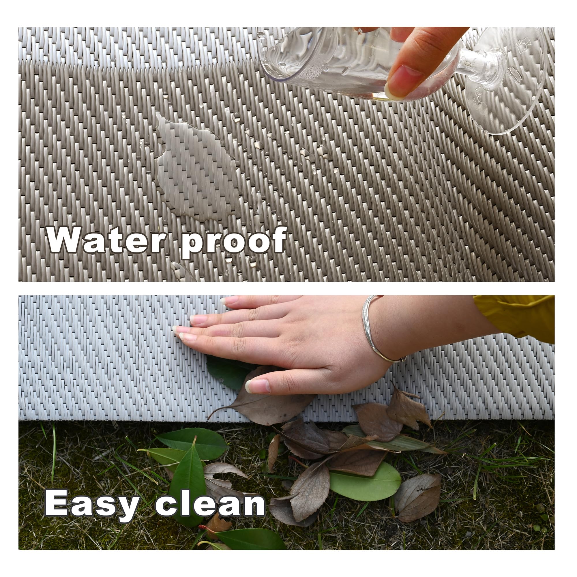 RURALITY Outdoor Rug portable and rollable for camping trips