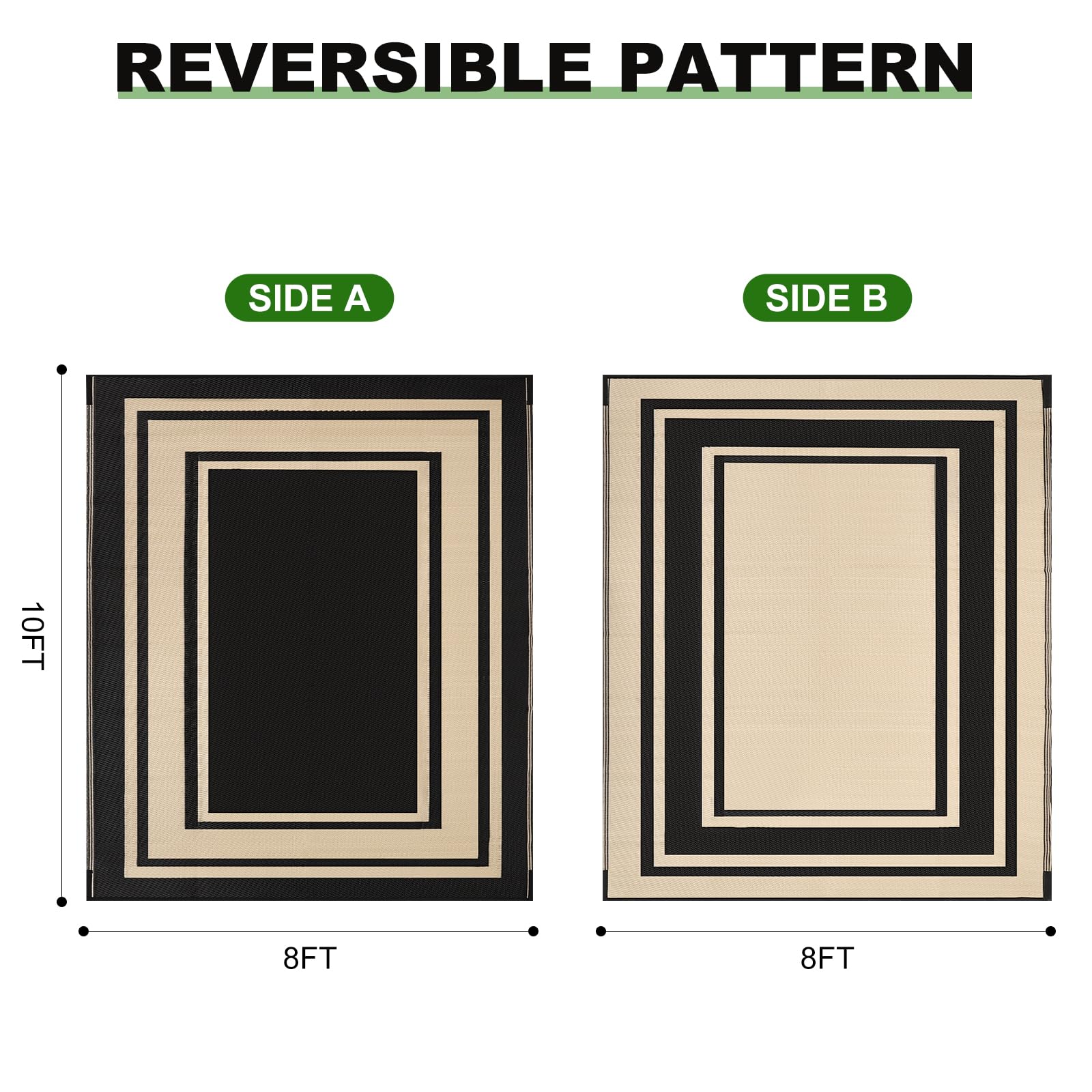 RURALITY patio rug UV-resistant preserves color on sunlit balconies.