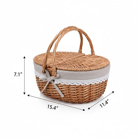RURALITY basket features washable lining for quick cleanup after meals