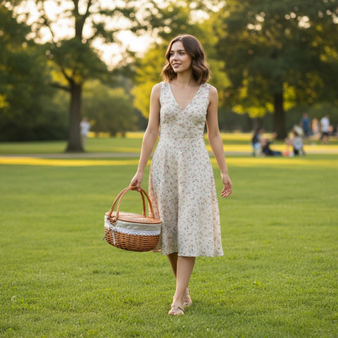 RURALITY traditional-style picnic basket adds nostalgic charm
