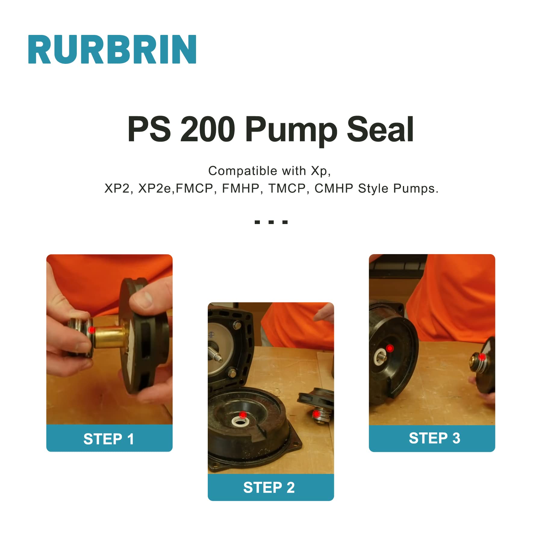 RURBRIN AS-200 XP series seal for Aqua-Flo pumps close-up