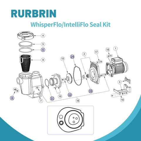 RURBRIN drain plug o-rings 192115 arranged for reliable sealing during service