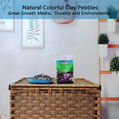 Rurtsva decorative leca pebbles brighten pots while keeping soil loose.