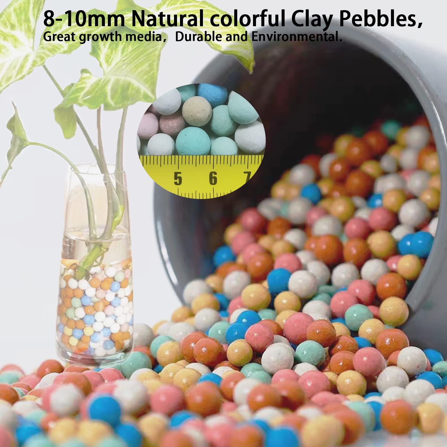 Rurtsva decorative pebbles brighten planters and terrariums.