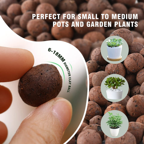 Rurtsva LECA balls as top-layer decoration for indoor plants
