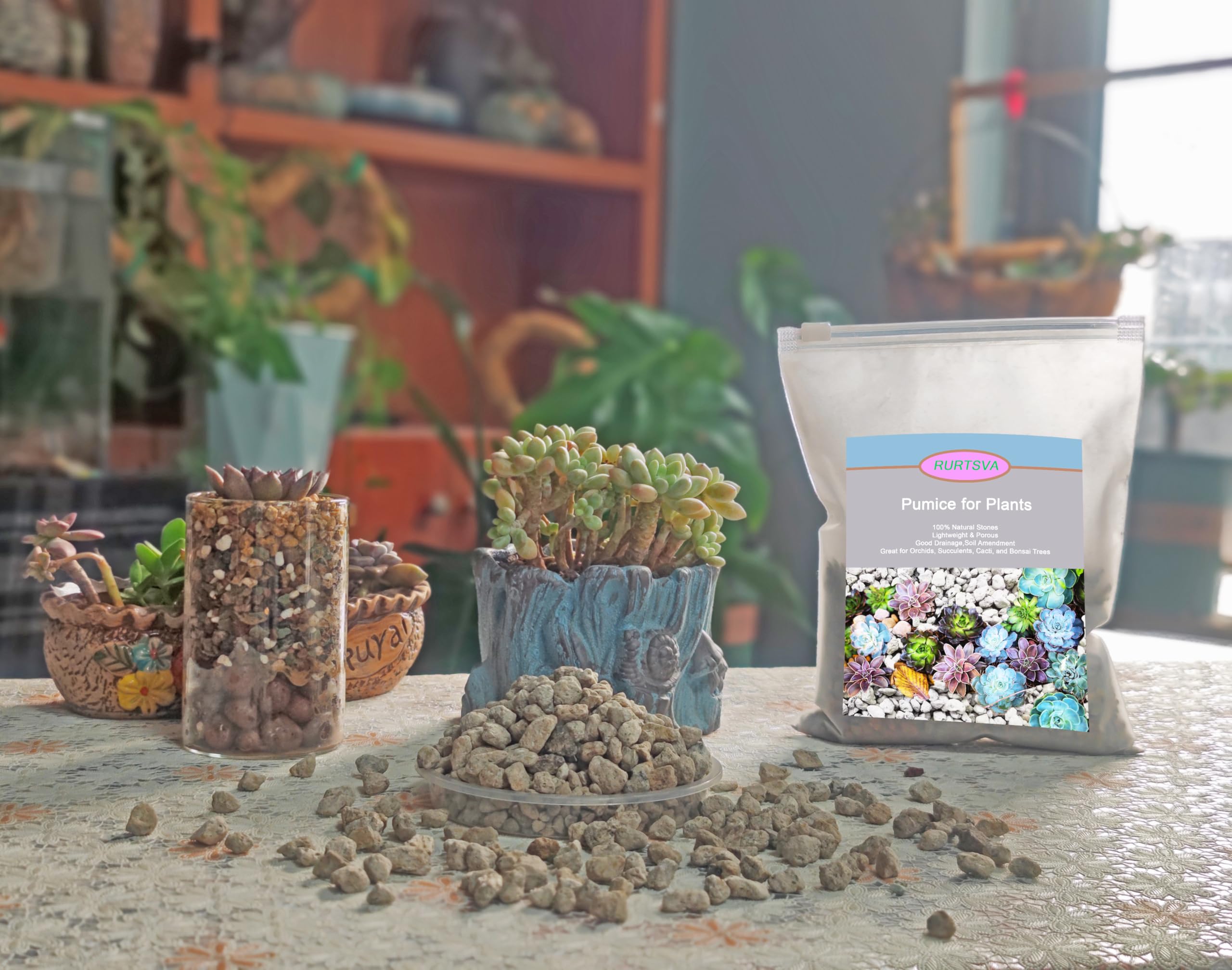 Rurtsva 2qt bag shown ready to blend into garden soil and planters.