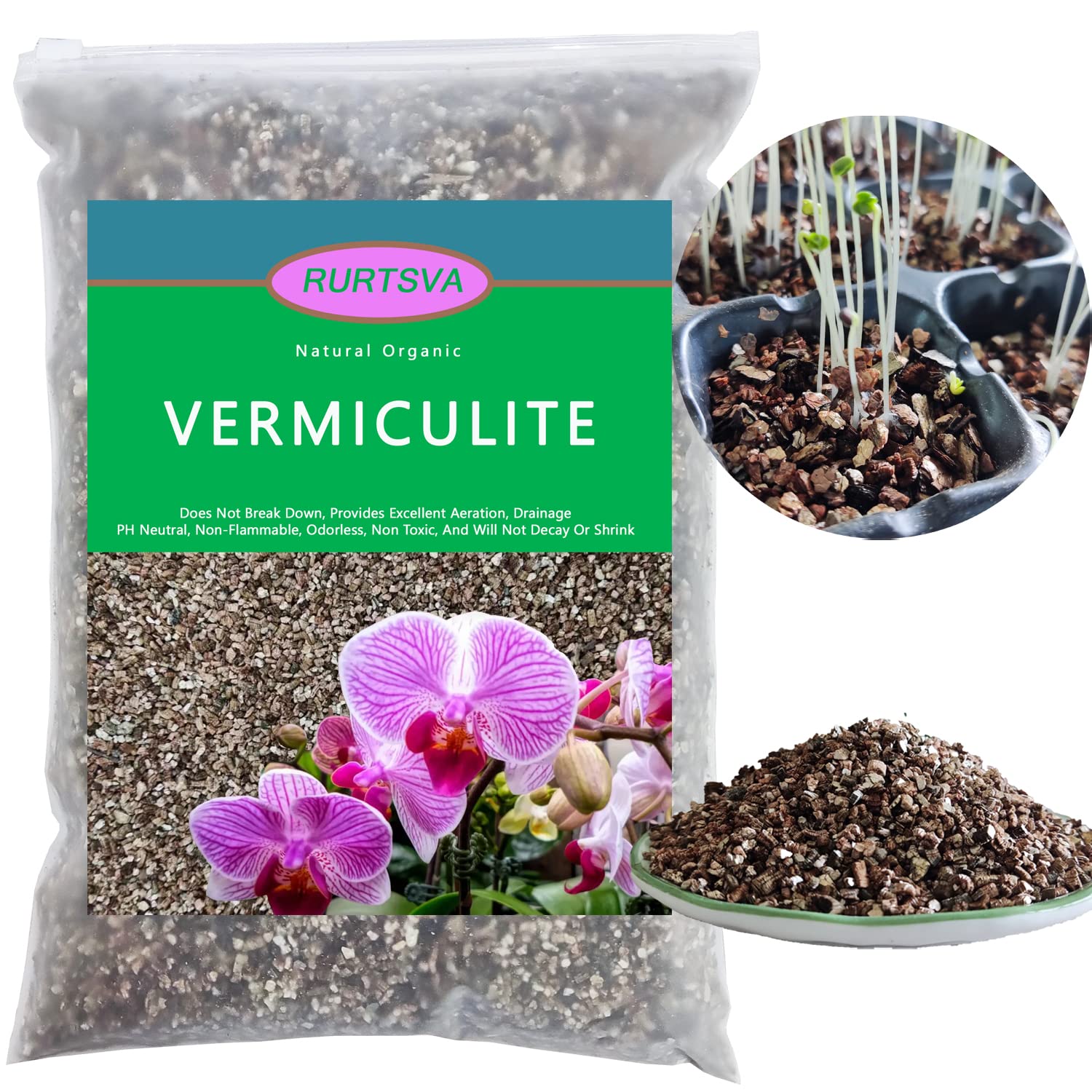 Rurtsva 10qt vermiculite bag view showing coarse particles for aeration and moisture.
