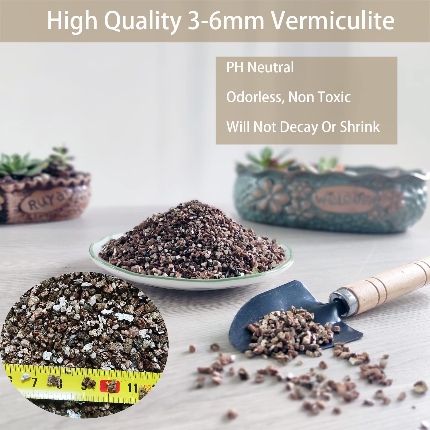 Rurtsva coarse vermiculite close-up highlights soil aeration and drainage benefits.