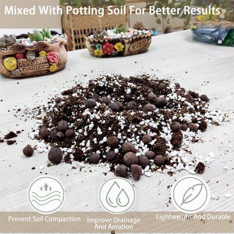 Rurtsva vermiculite in potting mix for indoor plant care.