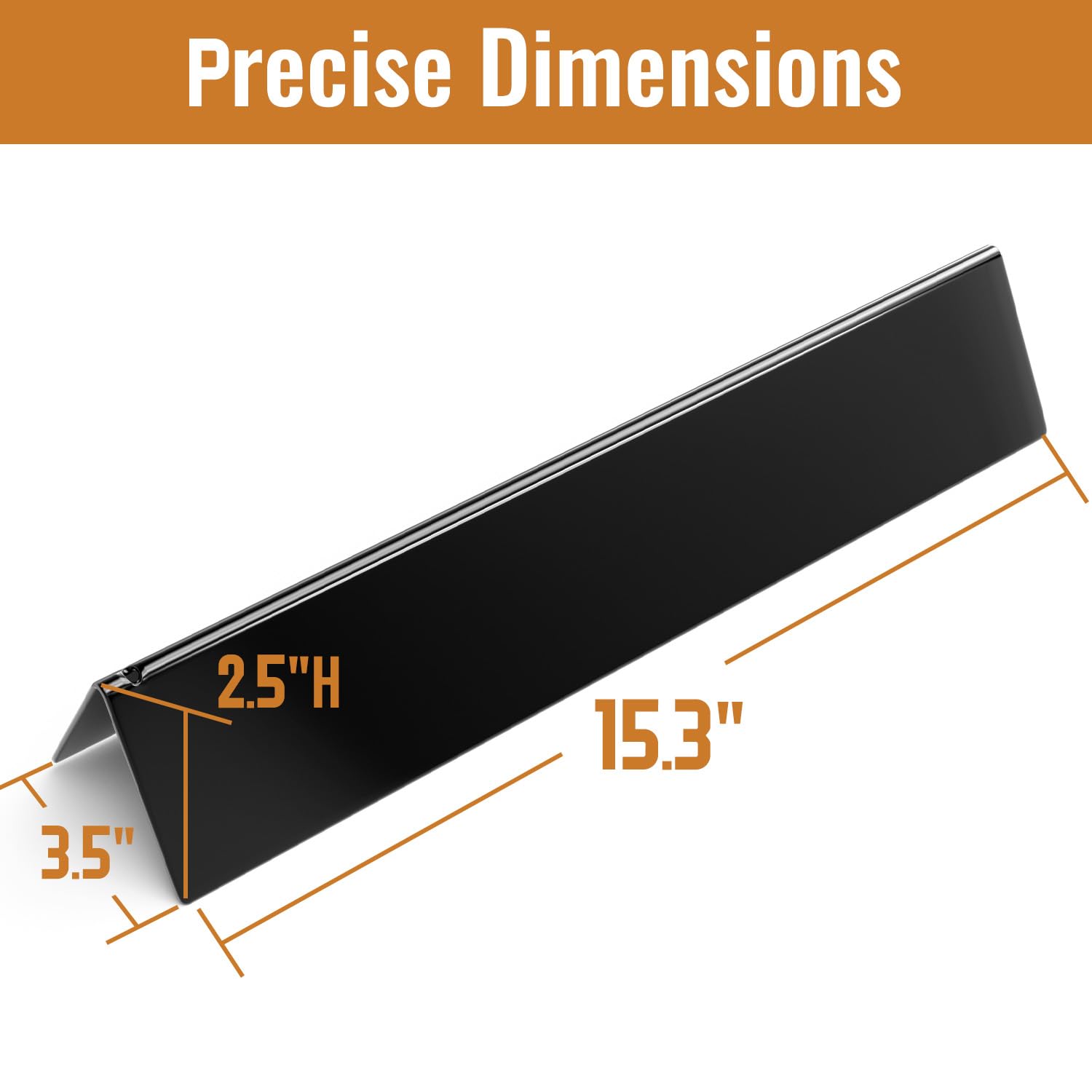 Rushare 7635 flavorizer bars front-panel fit on Weber Spirit I/II.