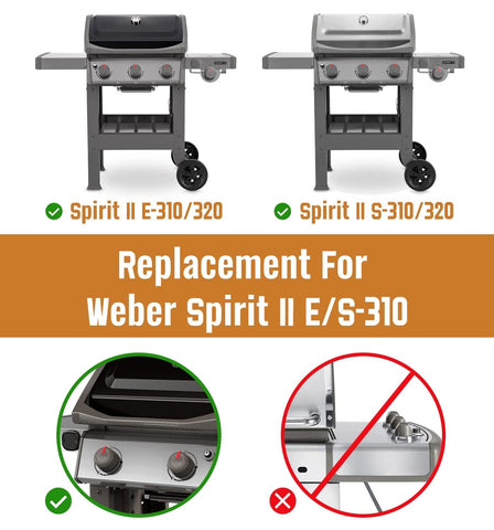 Rushare 15.3 x 2.6 x 2.5 inch bars fit Weber Spirit II precisely
