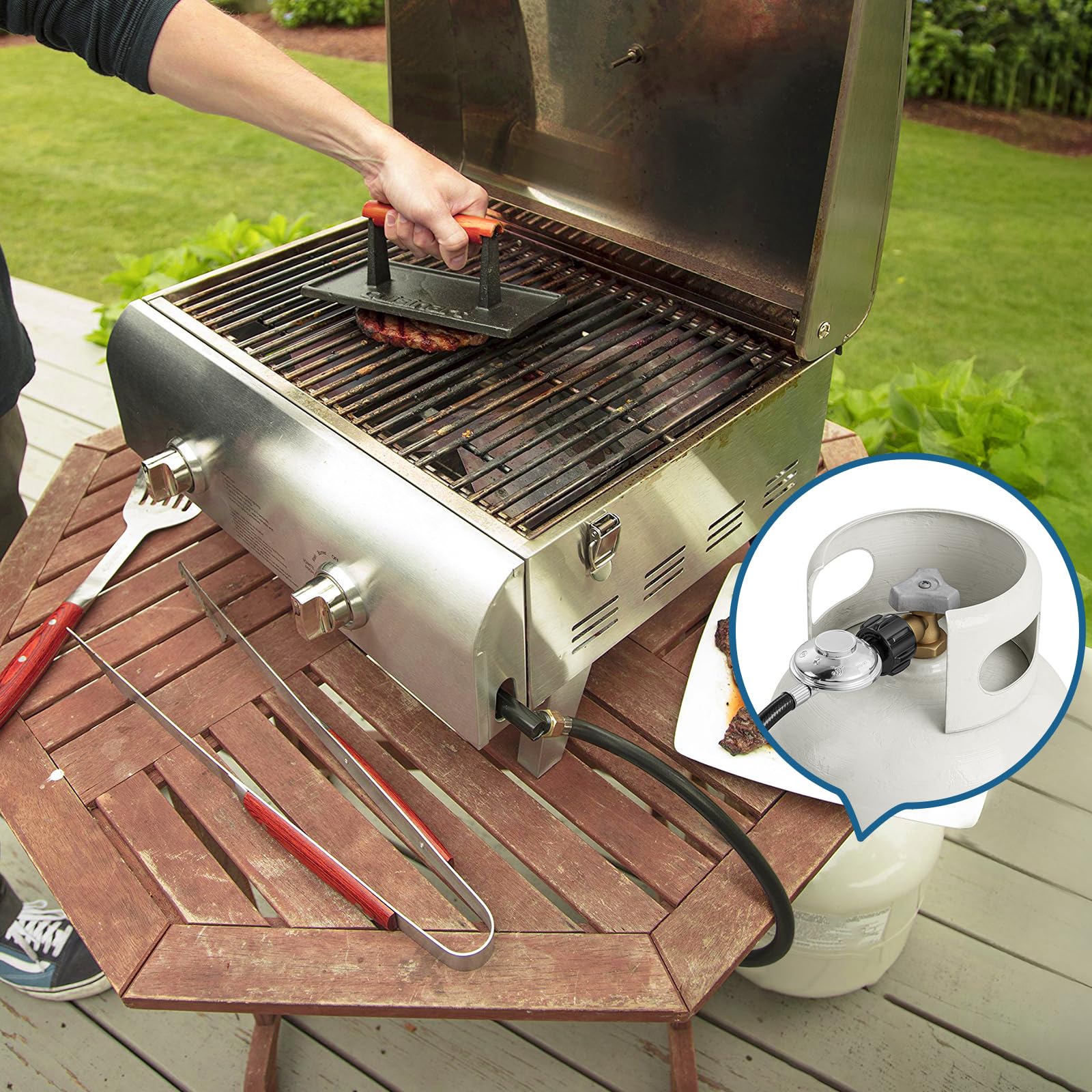 Rushare ideal for grills patio heaters and fire pits during gatherings.