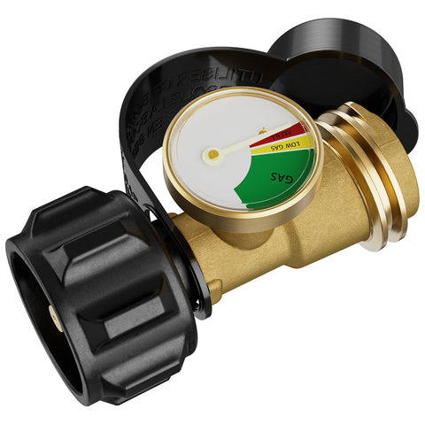 Rushare propane gauge dial reads fuel level at a glance for 5-20 lb tanks