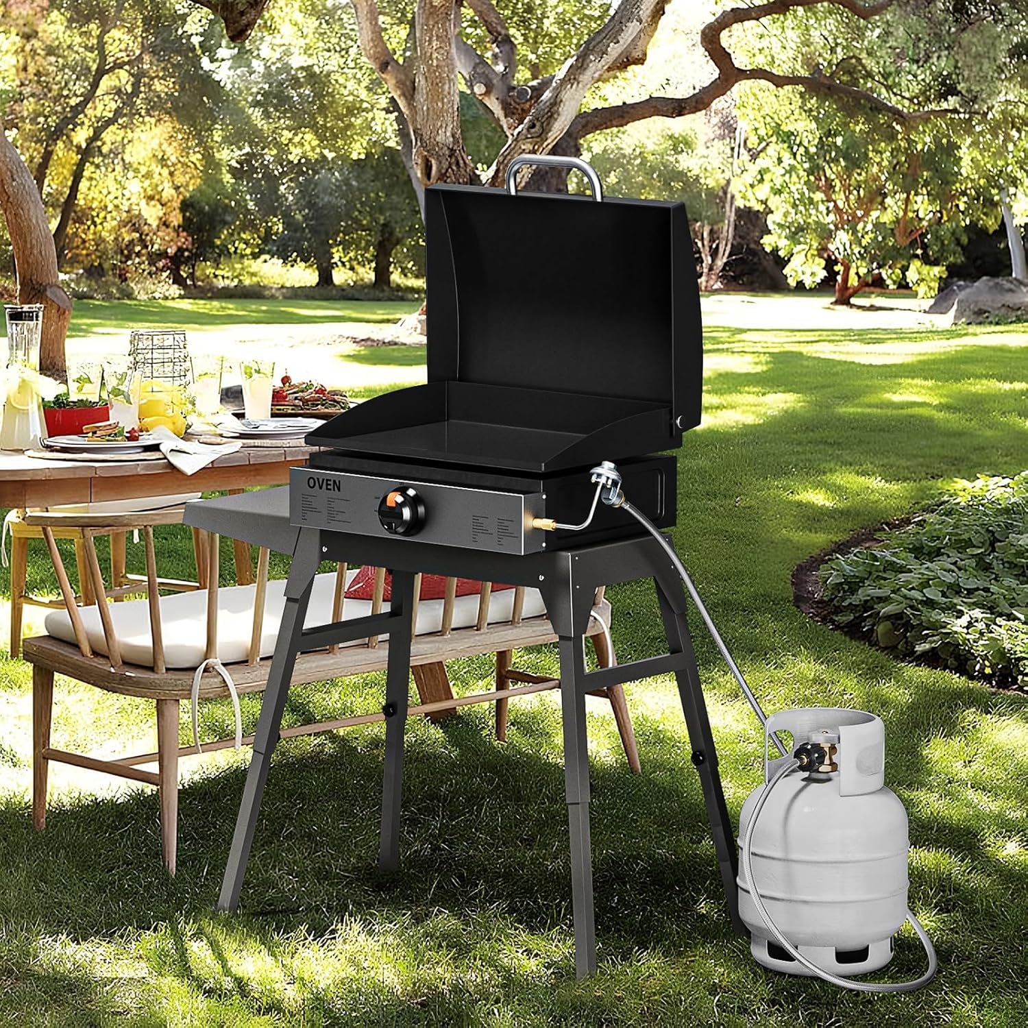 Rushare 1lb to 20lb tank adapter simplifies propane sourcing for camping and grilling.
