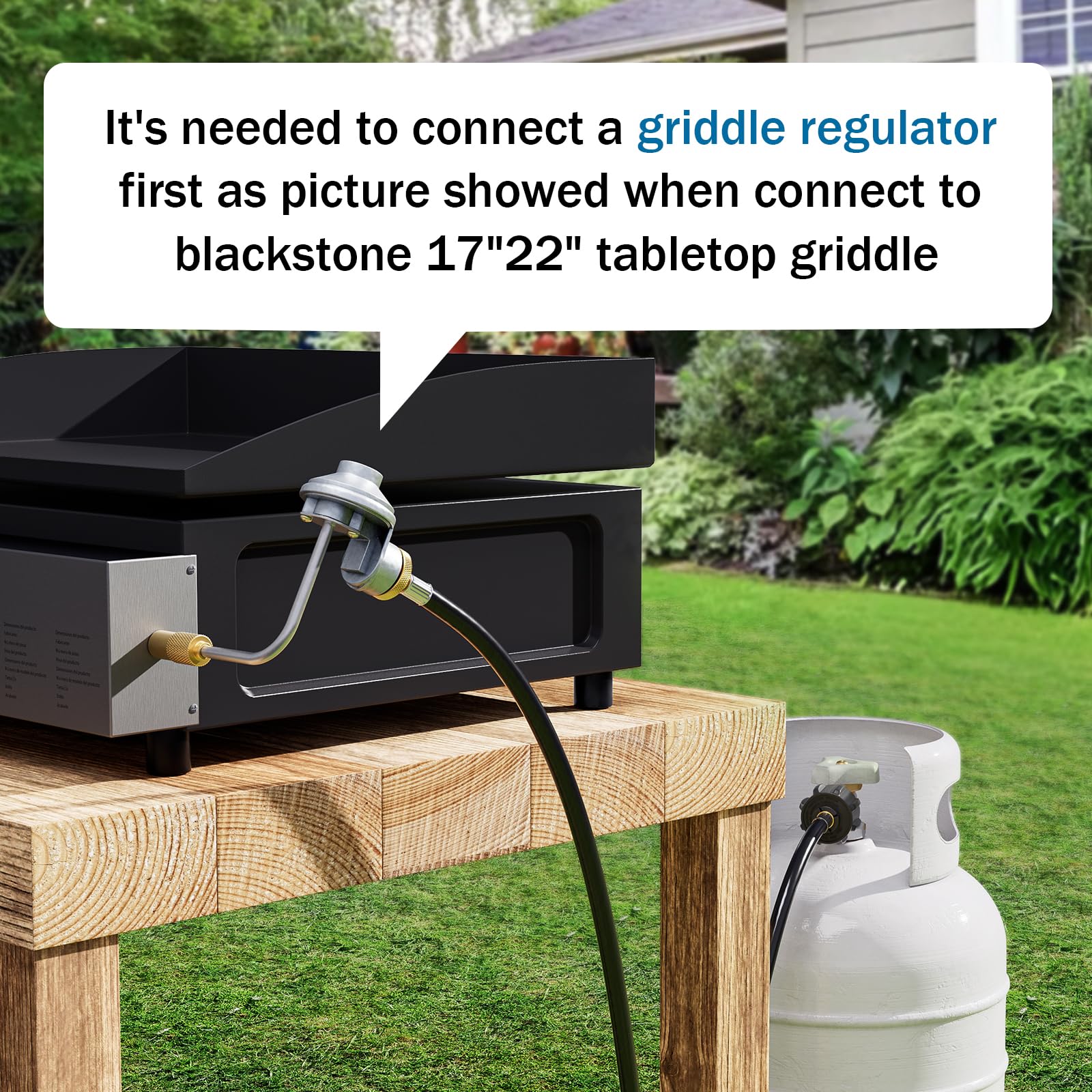 Brass connection shows durable, secure fit for reliable propane setups.
