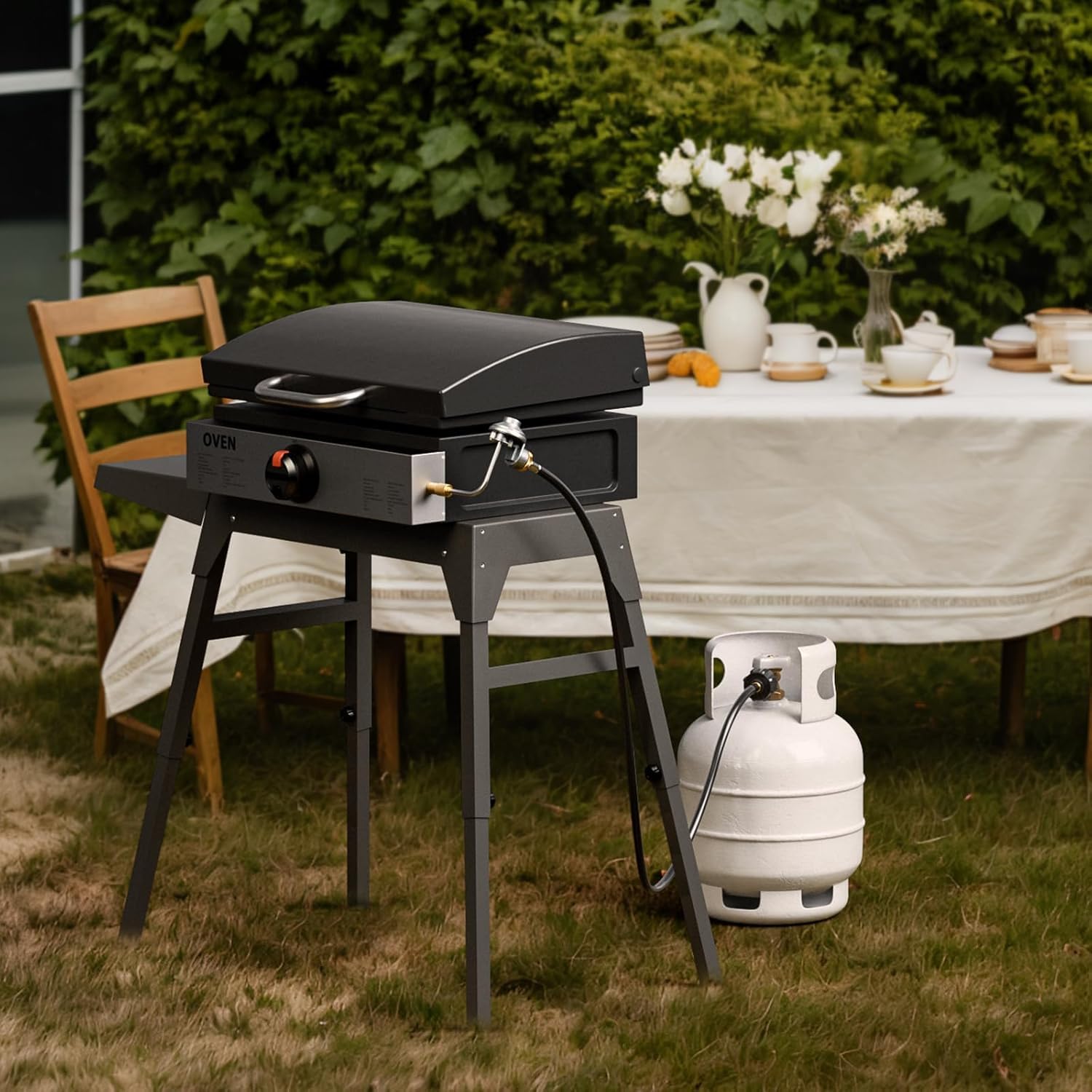 Rushare adapter fits Weber Q series grills for extended outdoor sessions.