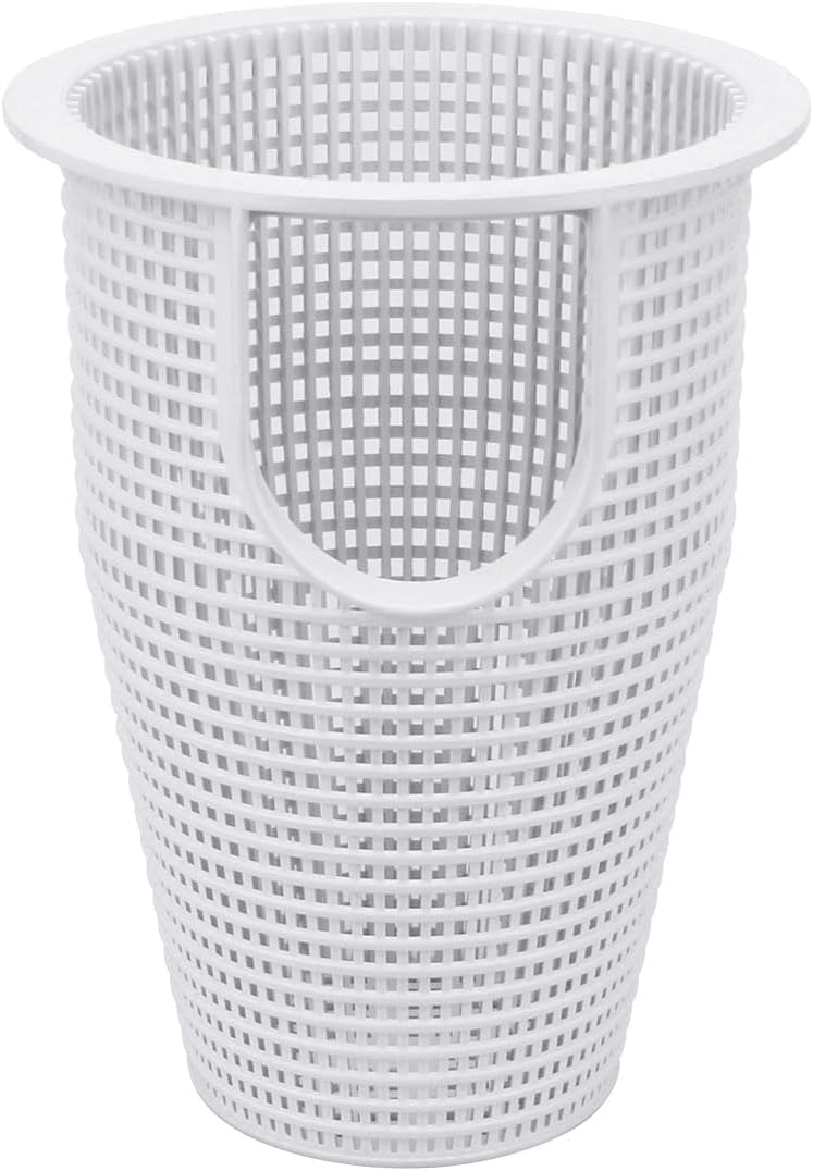 Rushinghorse 070387 pump basket front view showing durable mesh for debris filtration.