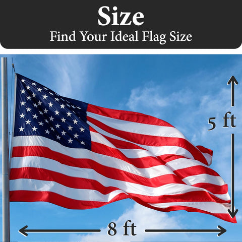 Rushmore Rose heavy-duty spun polyester flag withstands wind and rain.