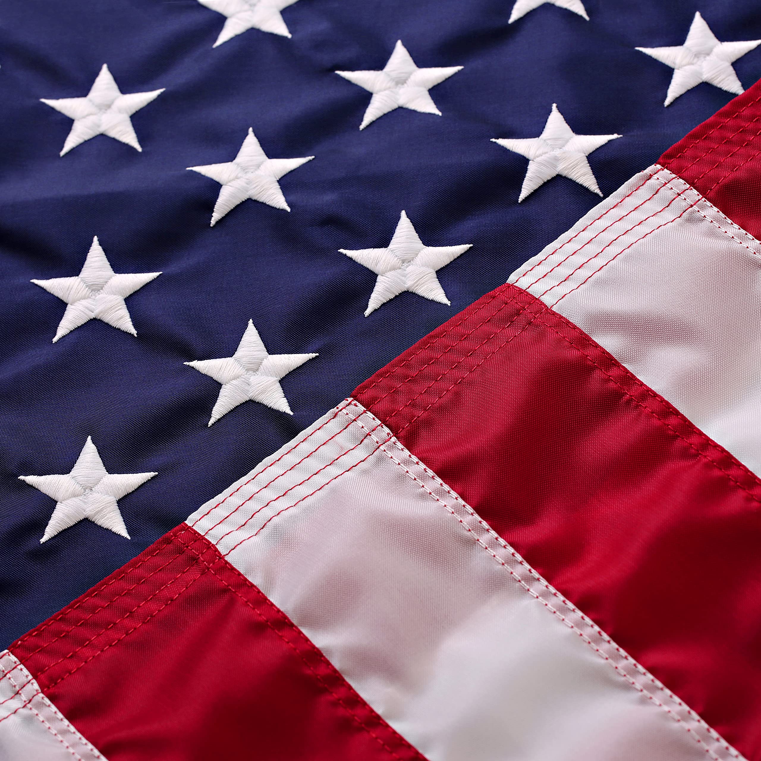 Rushmore Rose USA 2x3 outdoor flag on a pole with fade-resistant colors