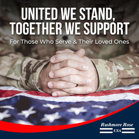 Rushmore Rose USA flag adds patriotic accent to homes and offices.