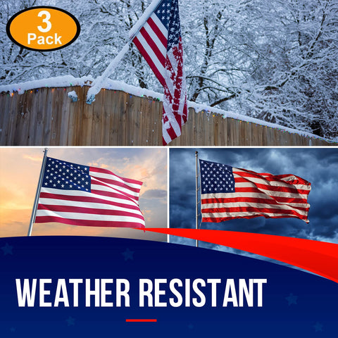Rushmore Rose USA flag heavy-duty material for robust wind performance