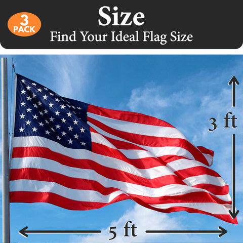 Rushmore Rose USA flag embroidery detail showing durable stars