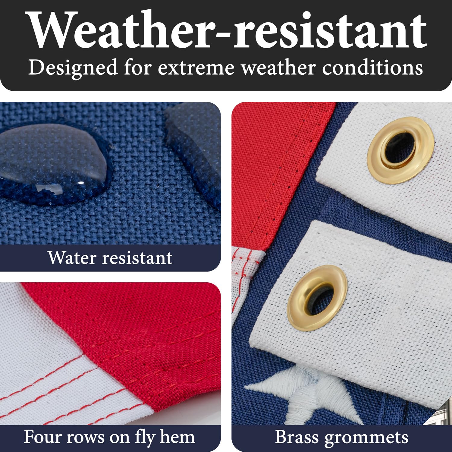 Rushmore Rose USA heavy-duty polyester texture emphasizing durability