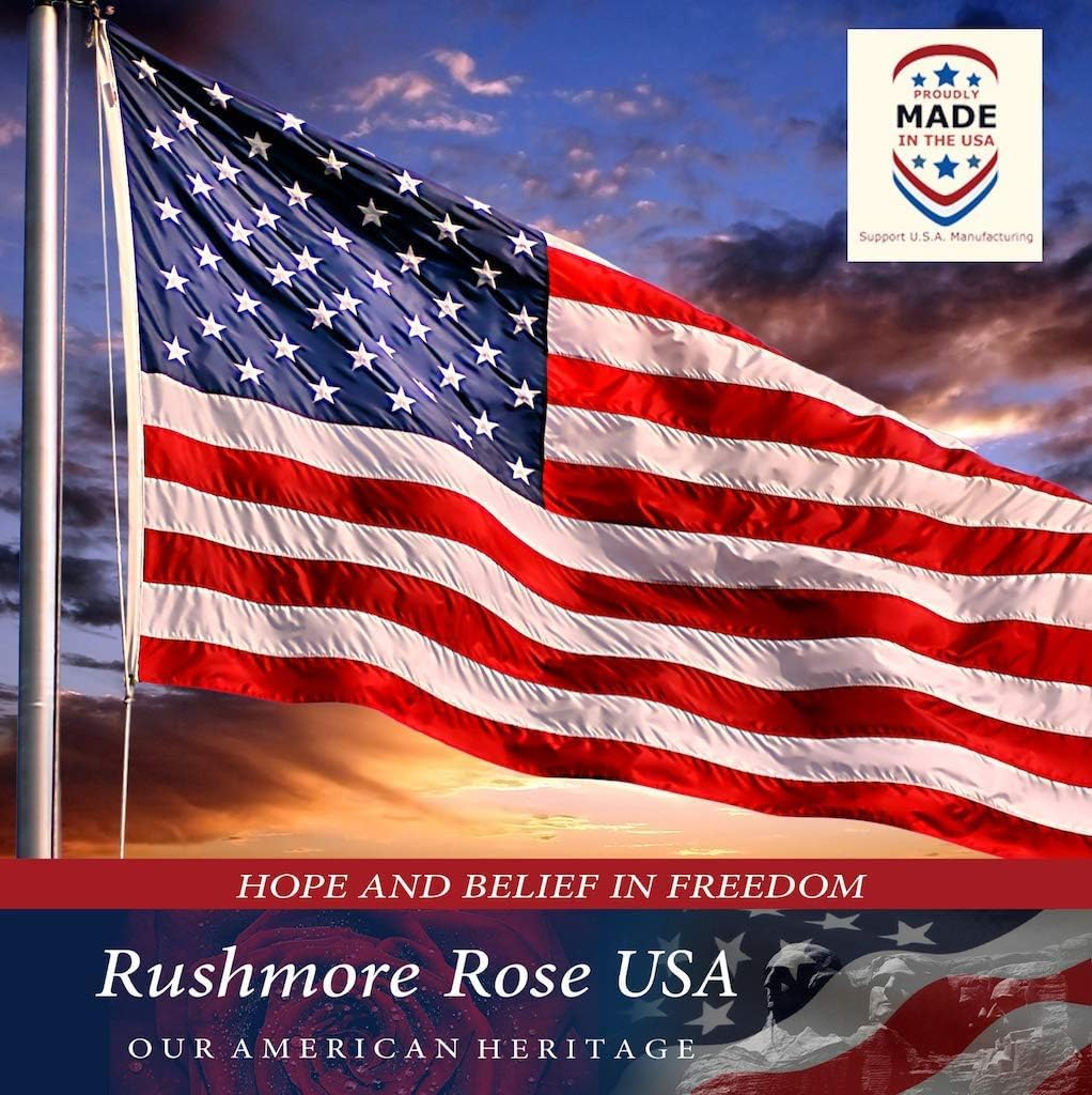 Rushmore Rose USA patriotic gift flag suitable for veterans and families