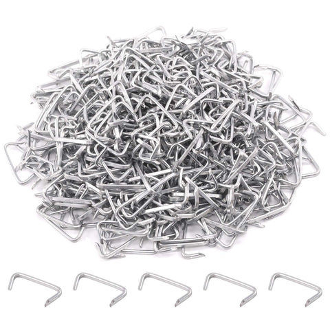 Rustark hog rings galvanized finish, 3/4-inch size for durable upholstery and fencing applications.