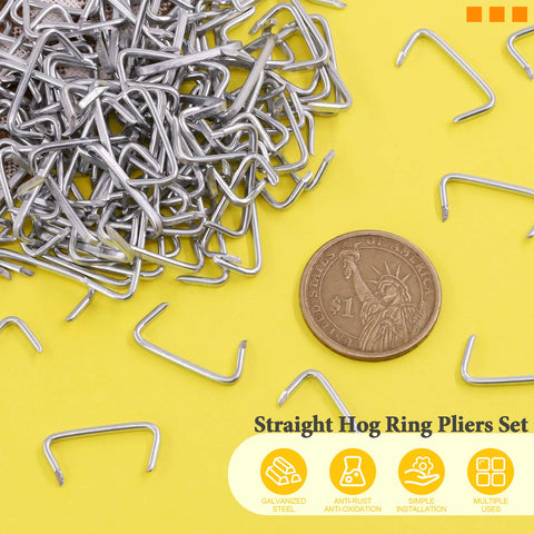 Rustark galvanized hog rings securing fencing mesh and pet cages reliably.