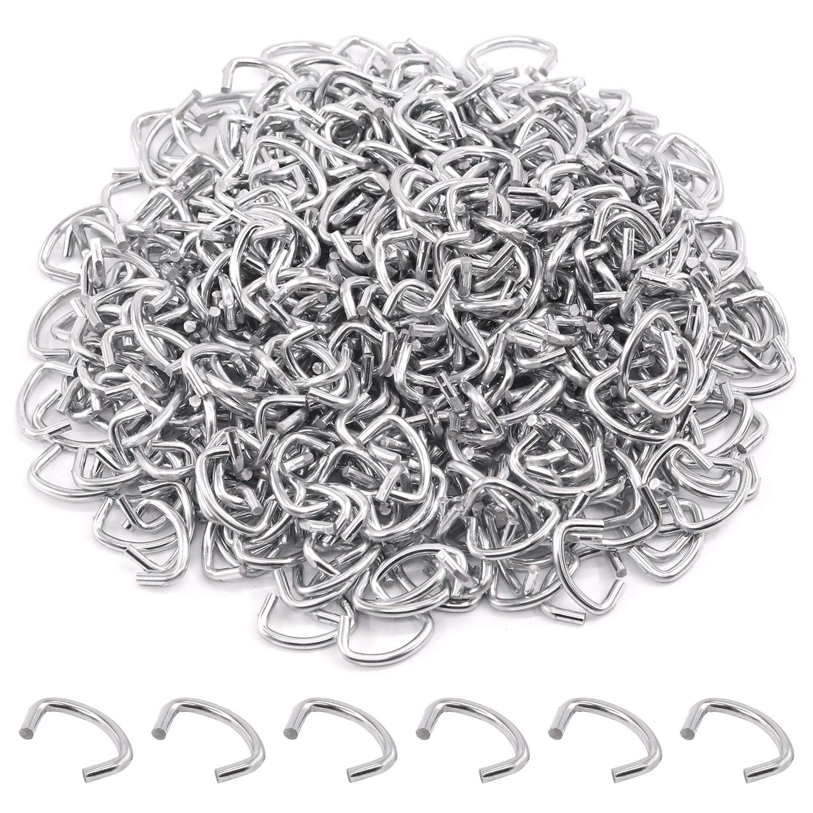 Rustark hog rings 1/2 inch close-up showing galvanized steel durability