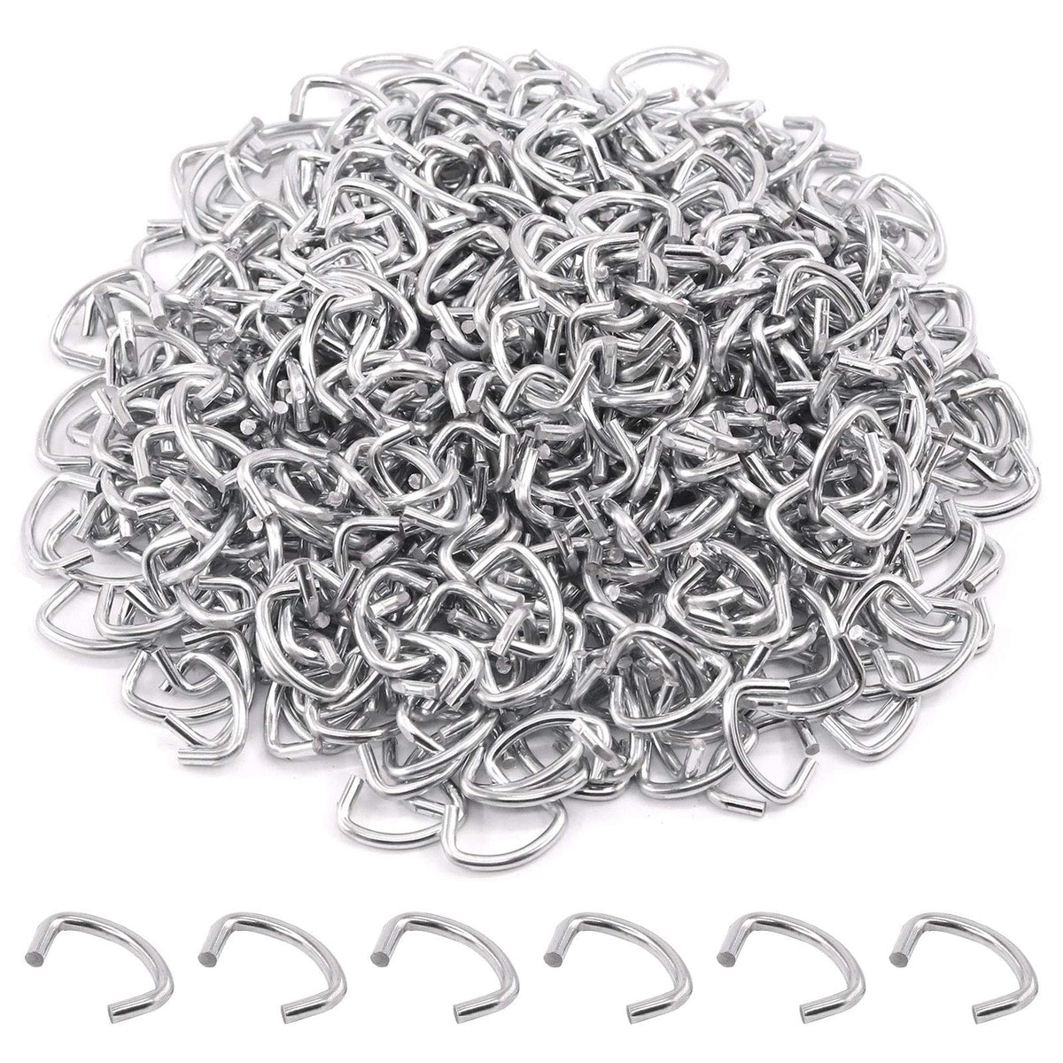 Rustark hog rings 1/2 inch close-up showing galvanized steel durability