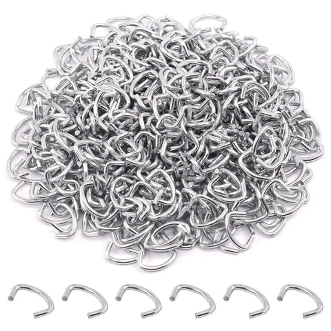 Rustark hog rings 1/2 inch close-up showing galvanized steel durability