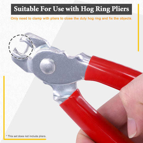 Rustark hog rings in fencing application and reinforcement
