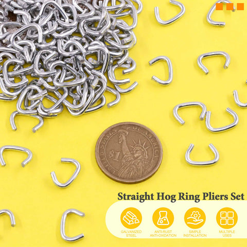 Rustark hog rings securing a car seat cover with a tight, neat fit.